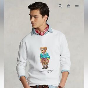 NWT Ralph Lauren Polo Bear 🐻 Crew neck Polar Fleece Sweatshirt